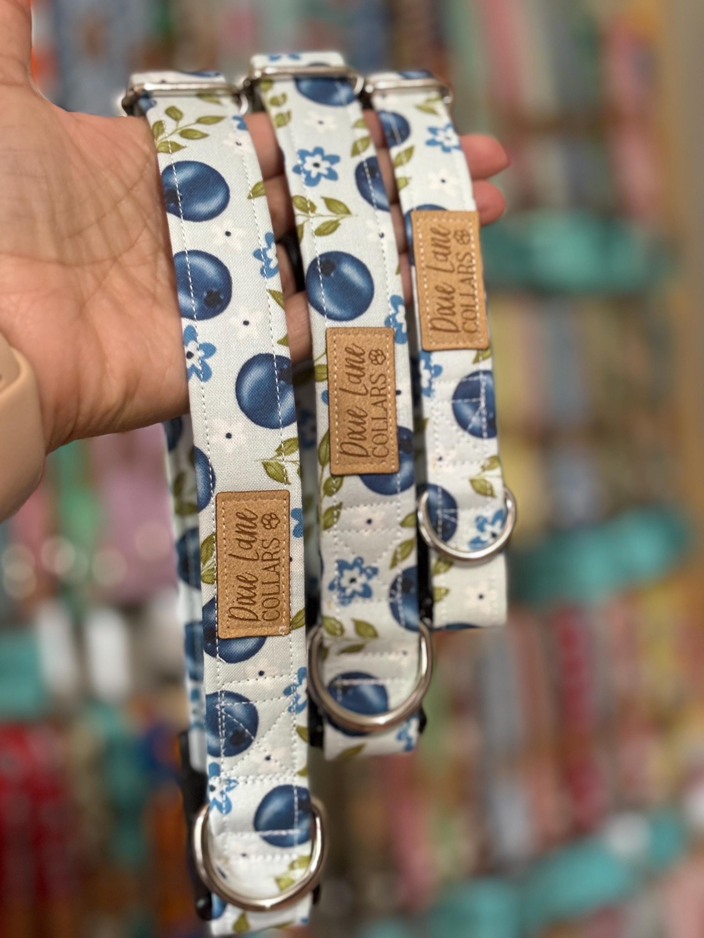 Blueberry Floral Dog Collar
