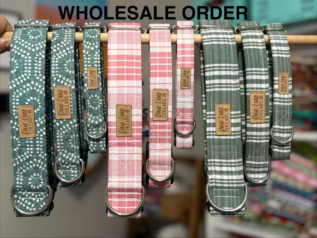 Green Plaid Dog Collar