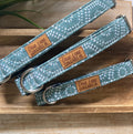 Teal Green Boho Hexagon Dog Collar