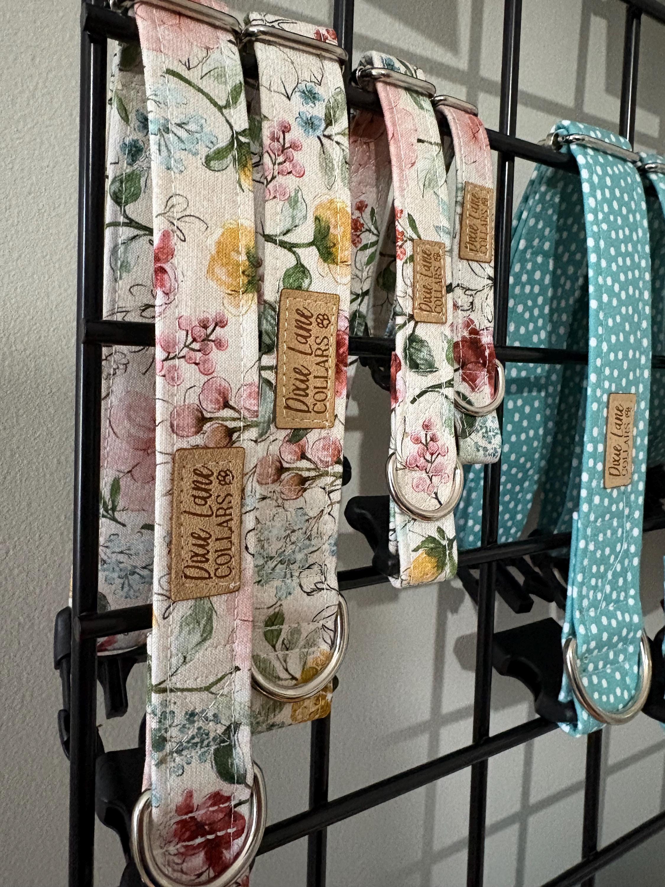 Vintage Floral Fabric Dog Collar